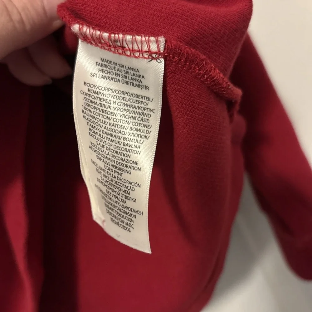 Polo Ralph Lauren 1/4 Zip Mock Neck Suede Cotton French Rib Pullover Red Pony L